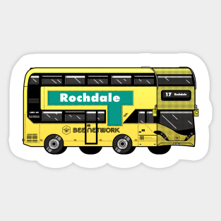 Rochdale Transport for Greater Manchester (TfGM) Bee Network yellow bus Sticker